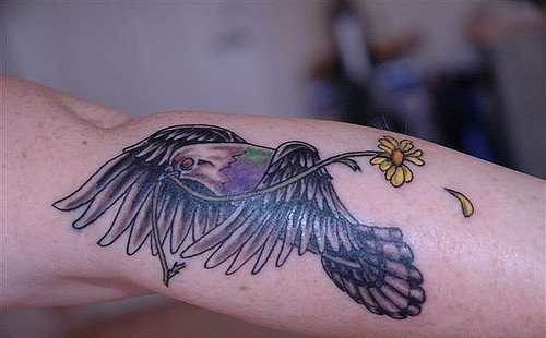 多款展翅飞翔的鸽子纹身图案