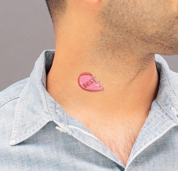 闺蜜死党可一起分享的心形纹身图案