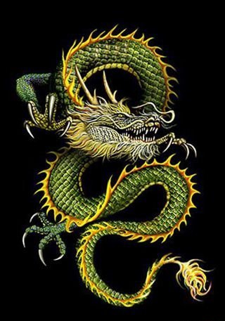 23款漂亮霸气的彩色龙纹身图案手稿