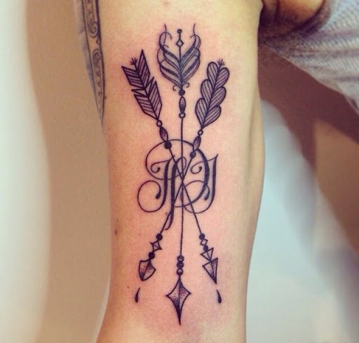 40款手臂上帅气的箭纹身图案