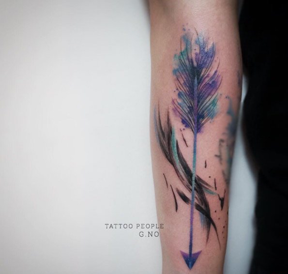 40款手臂上帅气的箭纹身图案