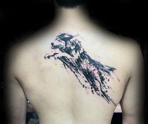 32款男性超酷的满背狼纹身图案