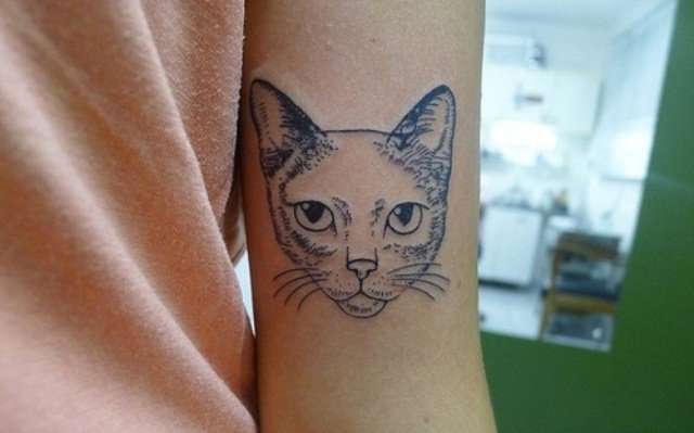 28款女性可爱的猫纹身图案设计