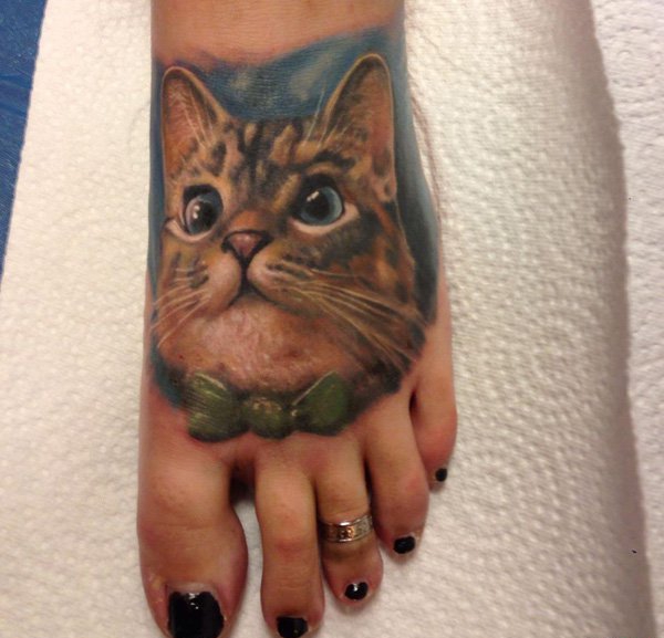 28款女性可爱的猫纹身图案设计