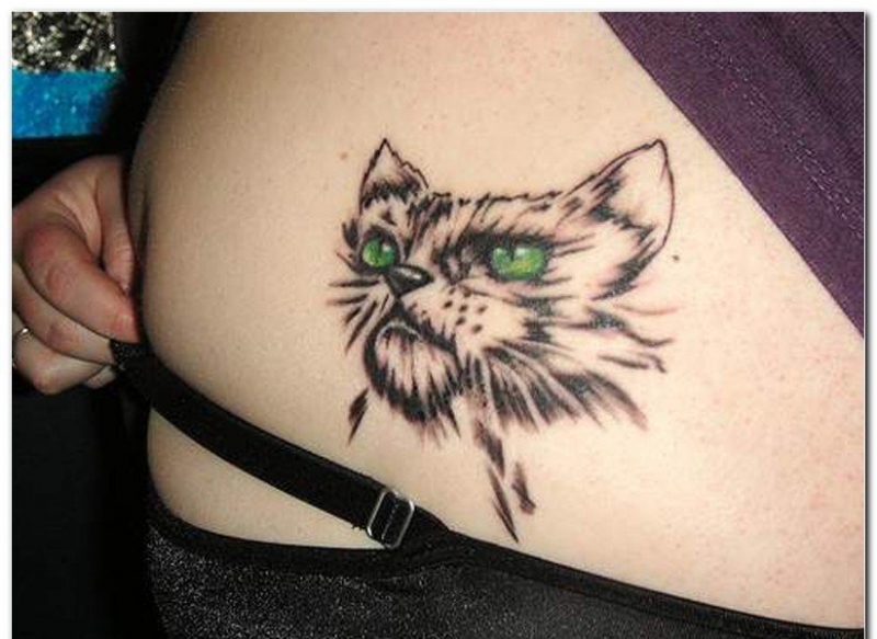 28款女性可爱的猫纹身图案设计