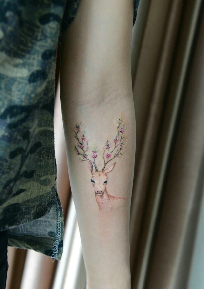 简单明了的手臂动物而纹身图案