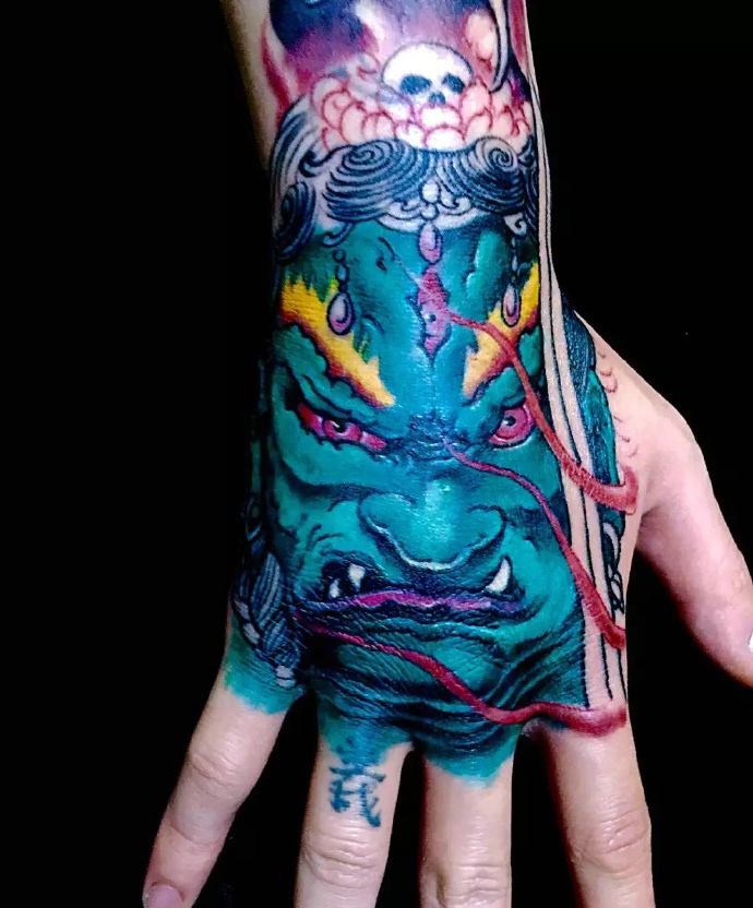 几款手背3d图腾纹身图案很狂野