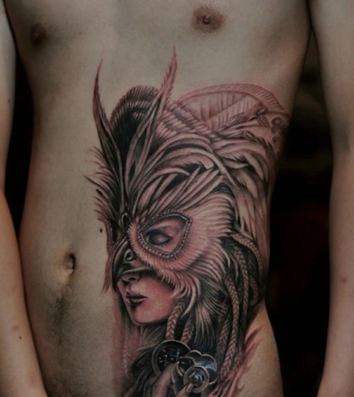 一组风趣偏偏的人像纹身刺青