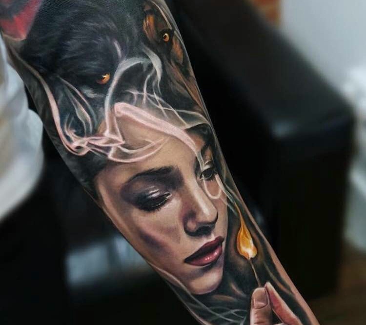 一组相当惊人的欧美写实纹身图案