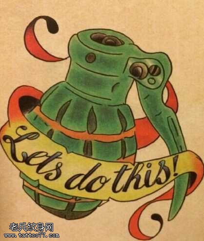 手稿手雷纹身图案