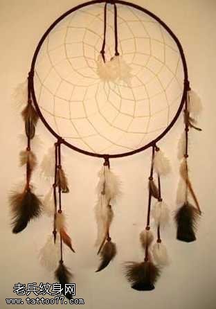 手稿捕梦网纹身图案