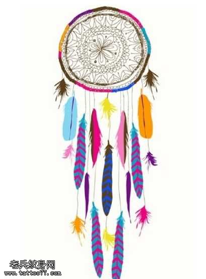 个性手稿捕梦网纹身