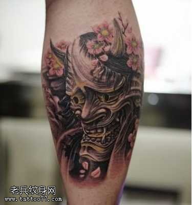 腿部超般若纹身图案