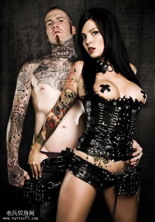 幸福情侣纹身图案