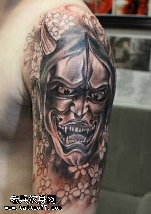 胳膊帅气般若纹身图案