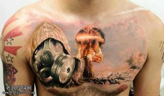 生化面具纹身图案