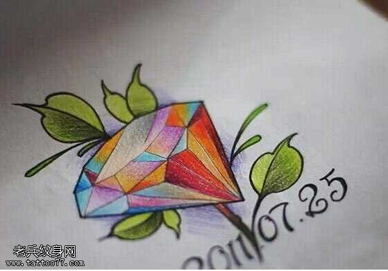 手稿钻石纹身图案