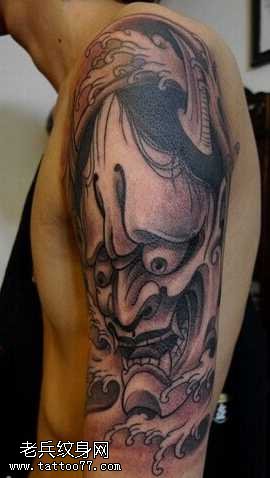 胳膊般若纹身图案