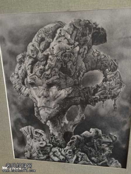 手稿石女纹身图案