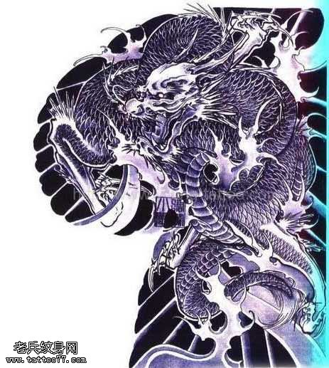 手稿龙纹身图案