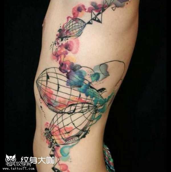热气球纹身图案