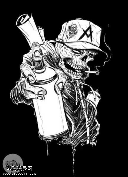 手稿僵尸纹身图案