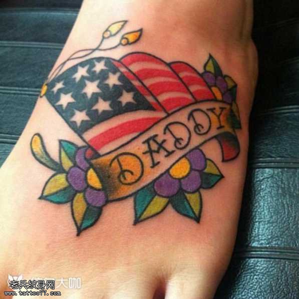 脚部美国国旗纹身图案缩略频道推荐图