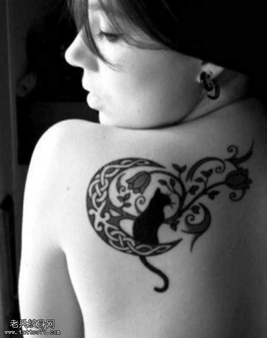 寂寞猫咪纹身图案