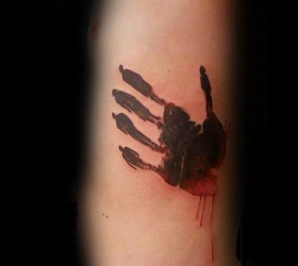 55款各式各样的人手掌印纹身图案