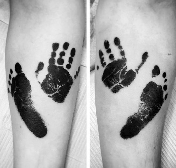 55款各式各样的人手掌印纹身图案