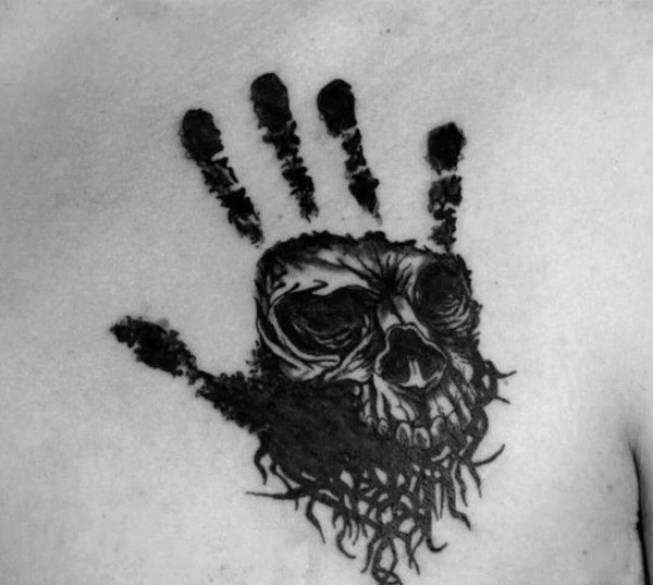 55款各式各样的人手掌印纹身图案