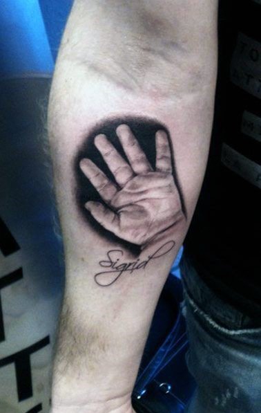 55款各式各样的人手掌印纹身图案