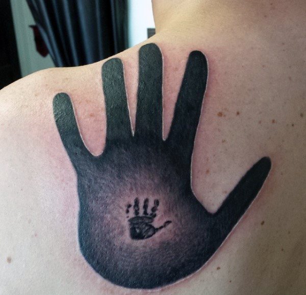55款各式各样的人手掌印纹身图案