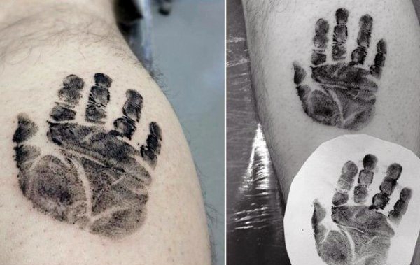 55款各式各样的人手掌印纹身图案