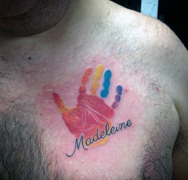 55款各式各样的人手掌印纹身图案