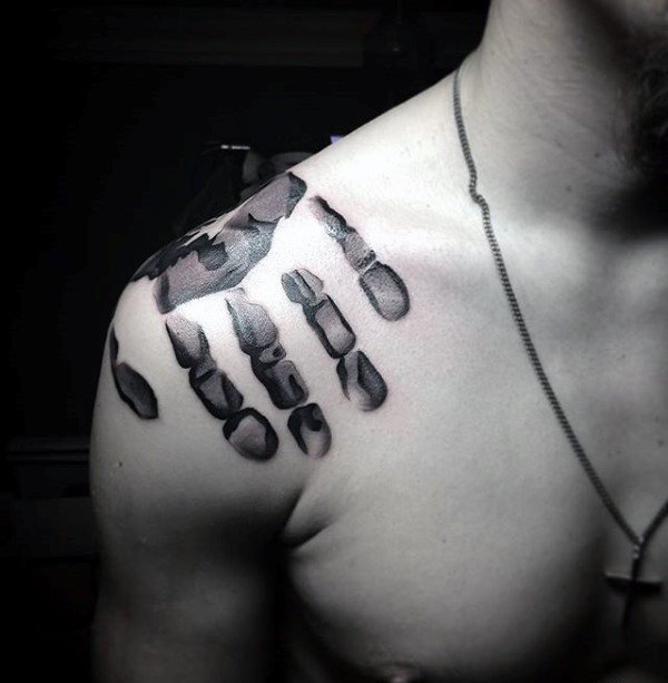 55款各式各样的人手掌印纹身图案