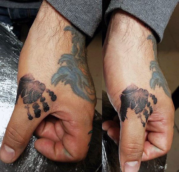 55款各式各样的人手掌印纹身图案