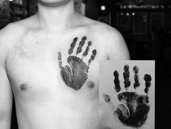 55款各式各样的人手掌印纹身图案