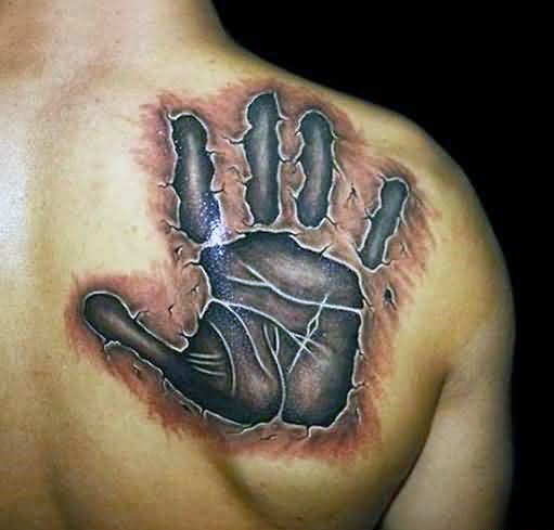 55款各式各样的人手掌印纹身图案