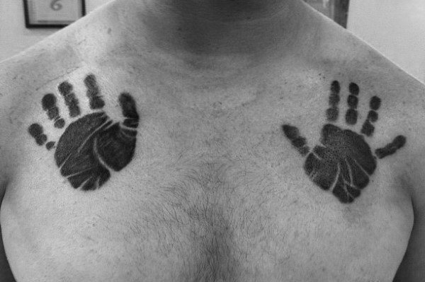 55款各式各样的人手掌印纹身图案