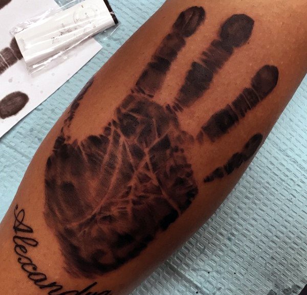 55款各式各样的人手掌印纹身图案