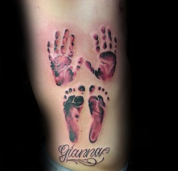 55款各式各样的人手掌印纹身图案