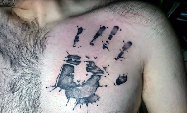 55款各式各样的人手掌印纹身图案