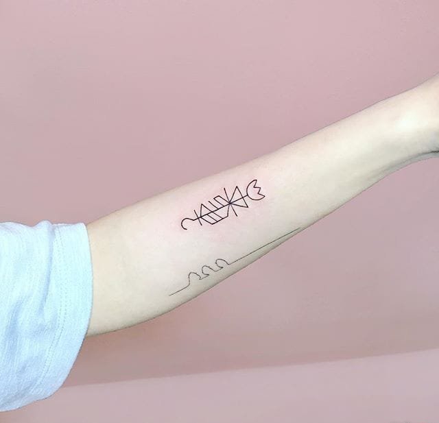 很清纯的小清新纹身图案