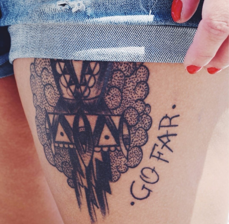 Manu大臂上帅气的部落图腾纹身图案
