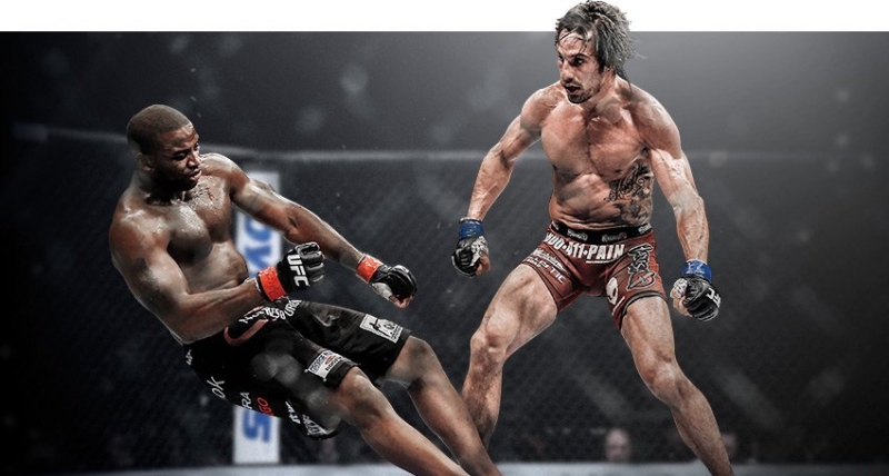 UFC无限制综合格斗赛场上的选手纹身图案