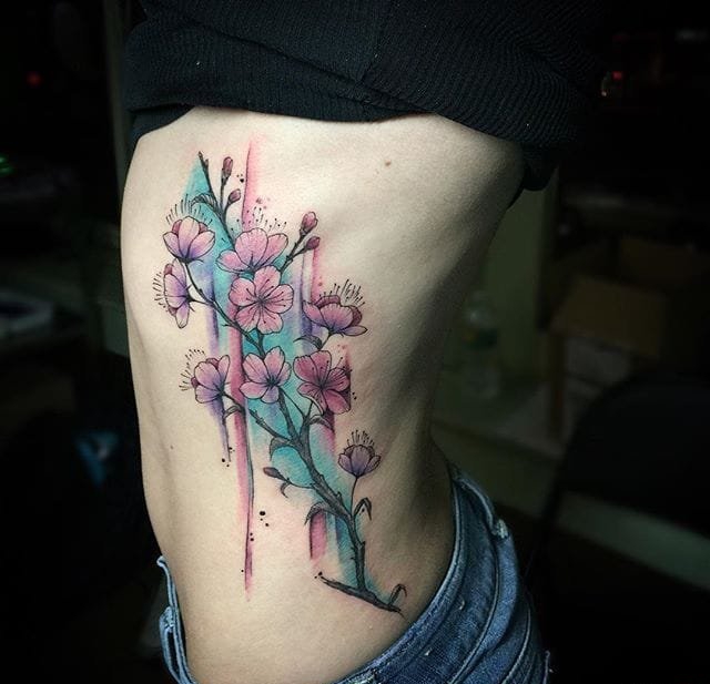 来自纹身师(June Jung)的一组水彩纹身图案