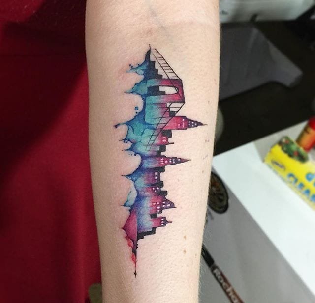 来自纹身师(June Jung)的一组水彩纹身图案