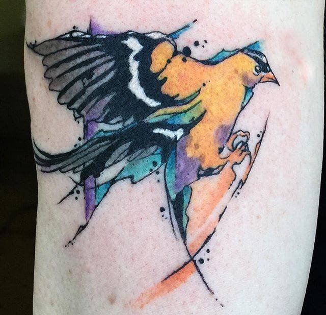 来自纹身师(June Jung)的一组水彩纹身图案