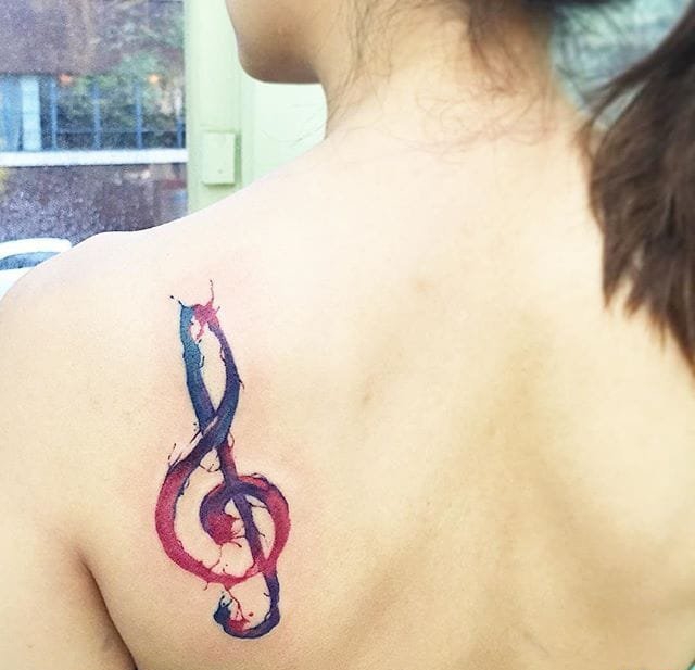 来自纹身师(June Jung)的一组水彩纹身图案